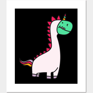 Wannabe Unicorn Dinosaur Posters and Art